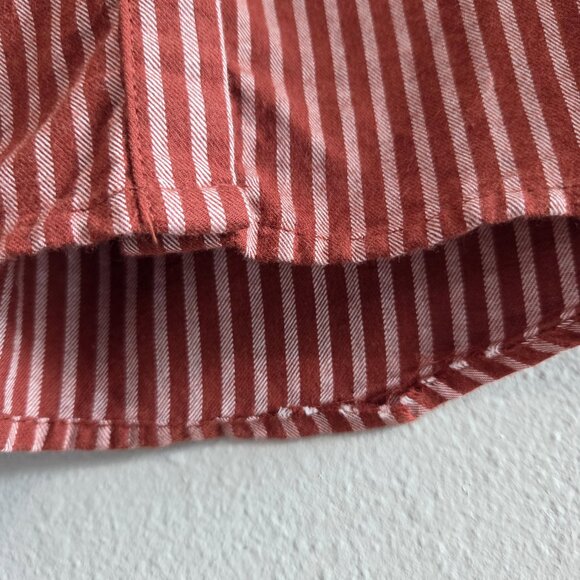 Knox Rose Balloon Sleeve High Neck Striped Shirt - Medium - Ruffle Victorian - Picture 9 of 9